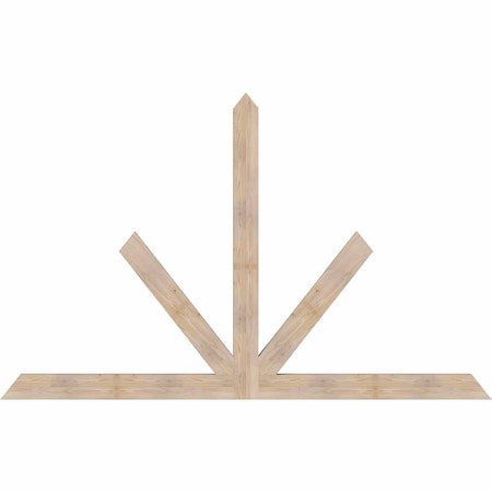 Ekena Millwork Saratoga Smooth Timber Gable Bracket, Douglas Fir, 108"W x 68"H x 3 1/2"D x 5 1/2"F, 15/12 Pitch GBW108X68X0406SAR00SDF